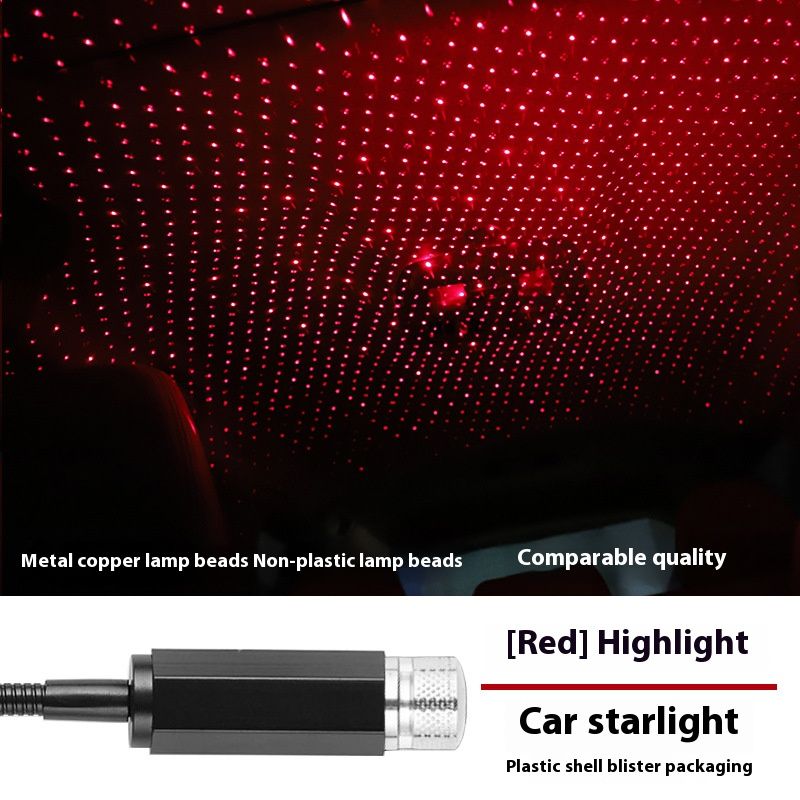 USB Led Lighting Home Decor Galaxy Lights Car Roof Star Led Light Interior Starry Laser Atmosphere Ambient Projector Auto Decoration Night