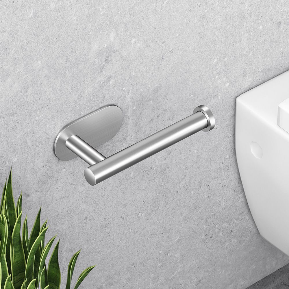 Paper Roll Holder Self Adhesive Wall Mount Toilet Roll Holder Stainless Steel Toilet Paper Hanger for Kitchen and Bathroom