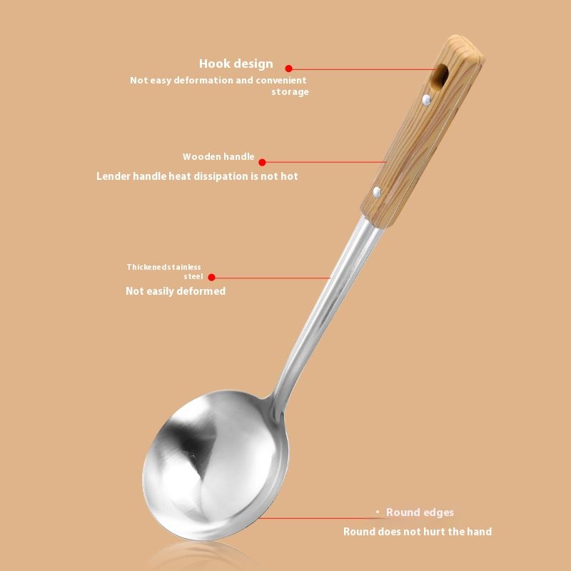 Stainless Steel Kitchen Utensil Set - 5 Pcs Cooking Spoons and Spatulas for Home Use, Durable and Heat-Resistant