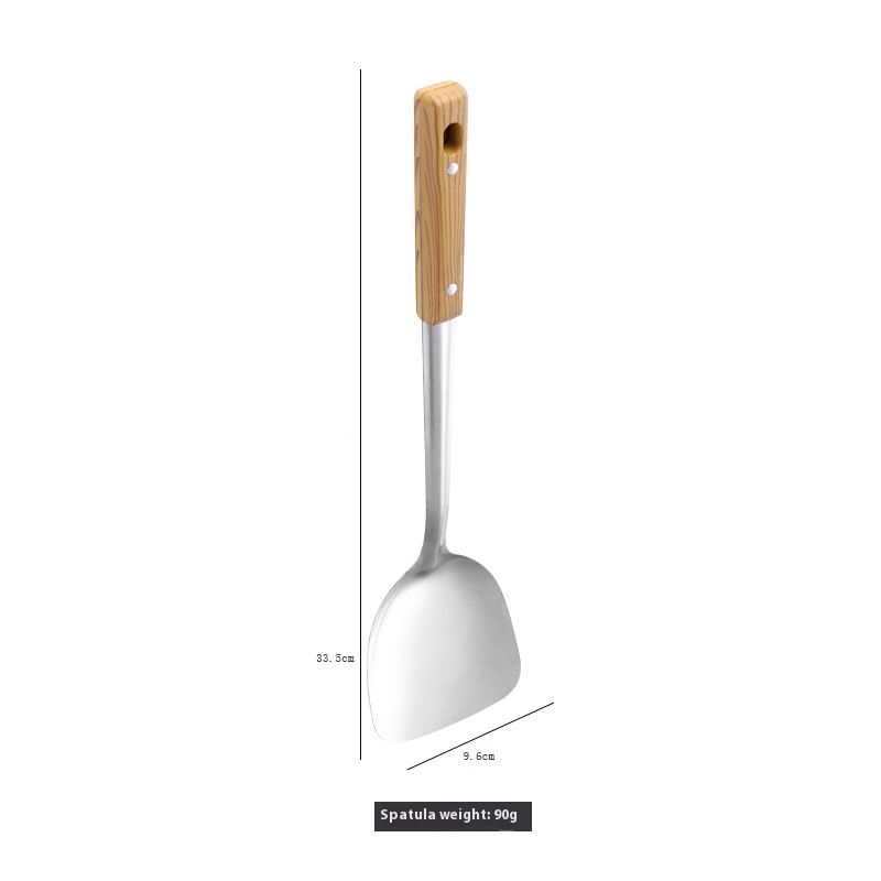 Stainless Steel Kitchen Utensil Set - 5 Pcs Cooking Spoons and Spatulas for Home Use, Durable and Heat-Resistant