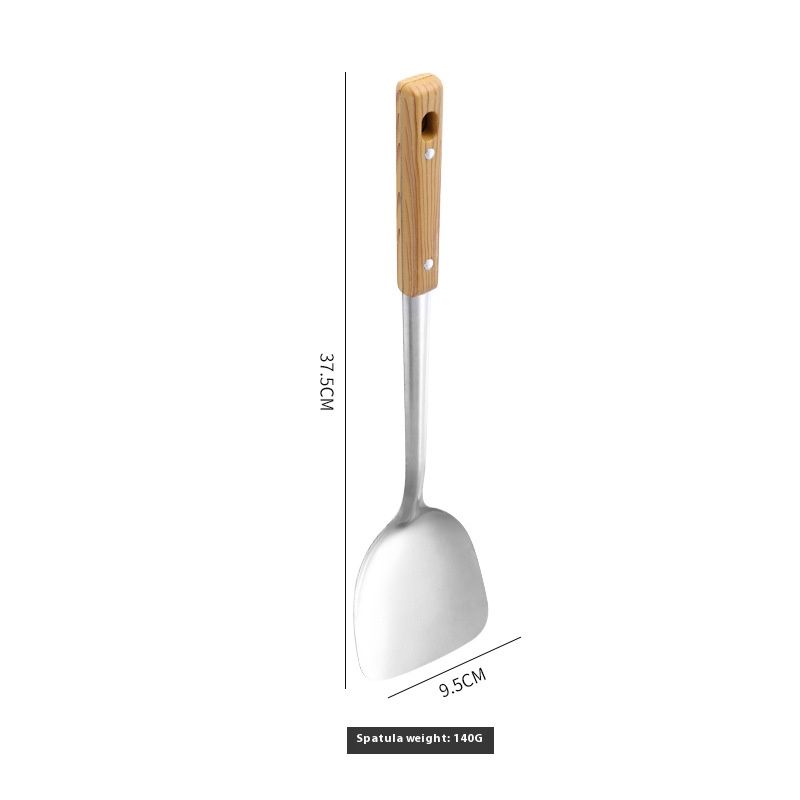 Stainless Steel Kitchen Utensil Set - 5 Pcs Cooking Spoons and Spatulas for Home Use, Durable and Heat-Resistant