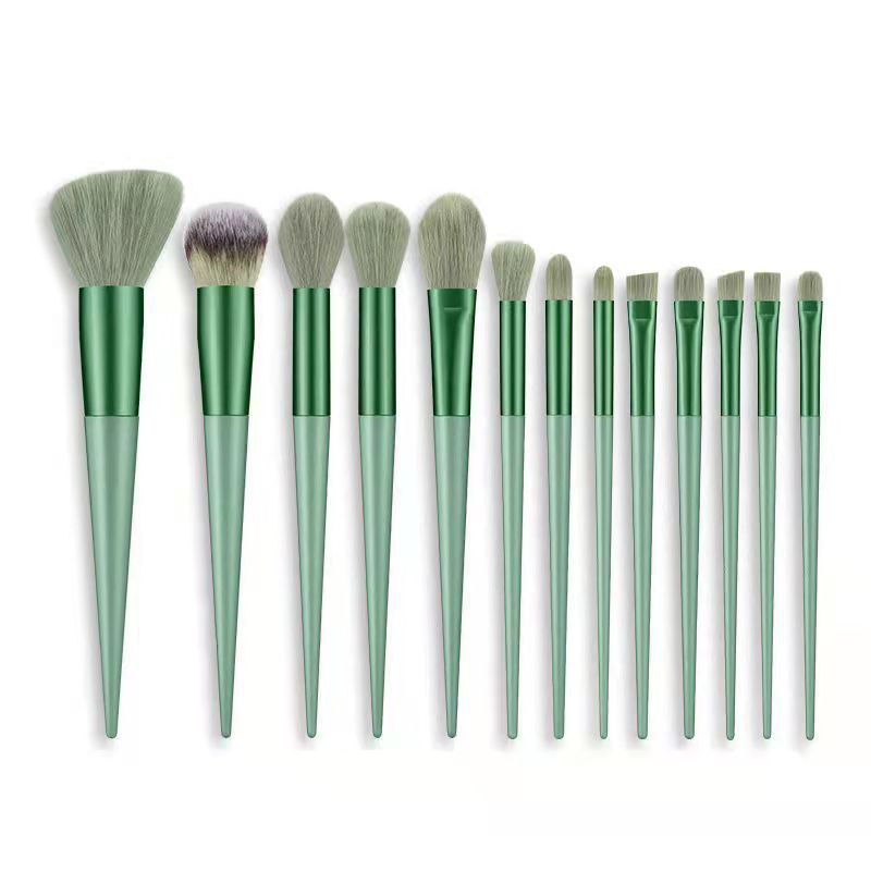13-Piece Makeup Brush Set - Soft Face Powder Blush Foundation Concealer Highlighter Brushes Kit with Pouch