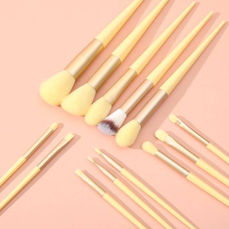 13-Piece Makeup Brush Set - Soft Face Powder Blush Foundation Concealer Highlighter Brushes Kit with Pouch