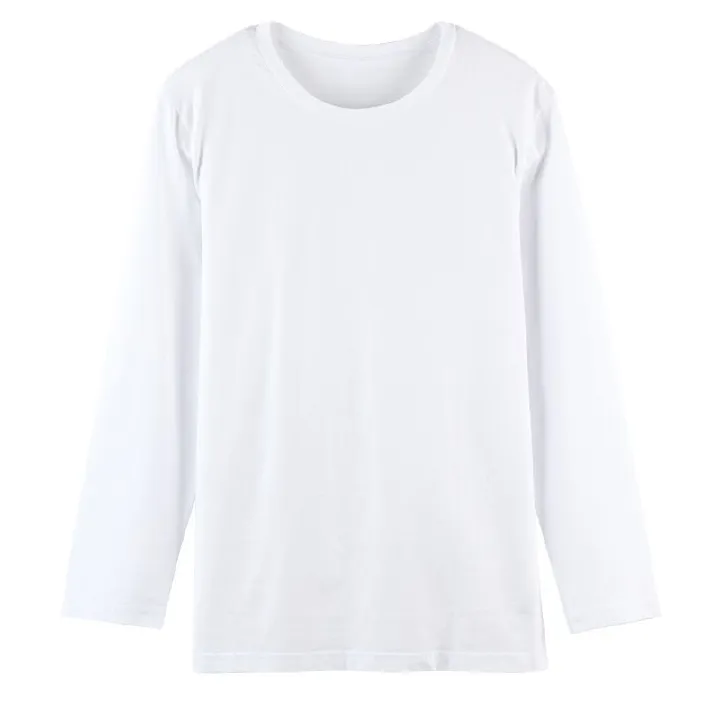 2024 Unisex Long Sleeve T-Shirt, Modal Blend, Slim Fit, Round Neck, Casual Basic Top