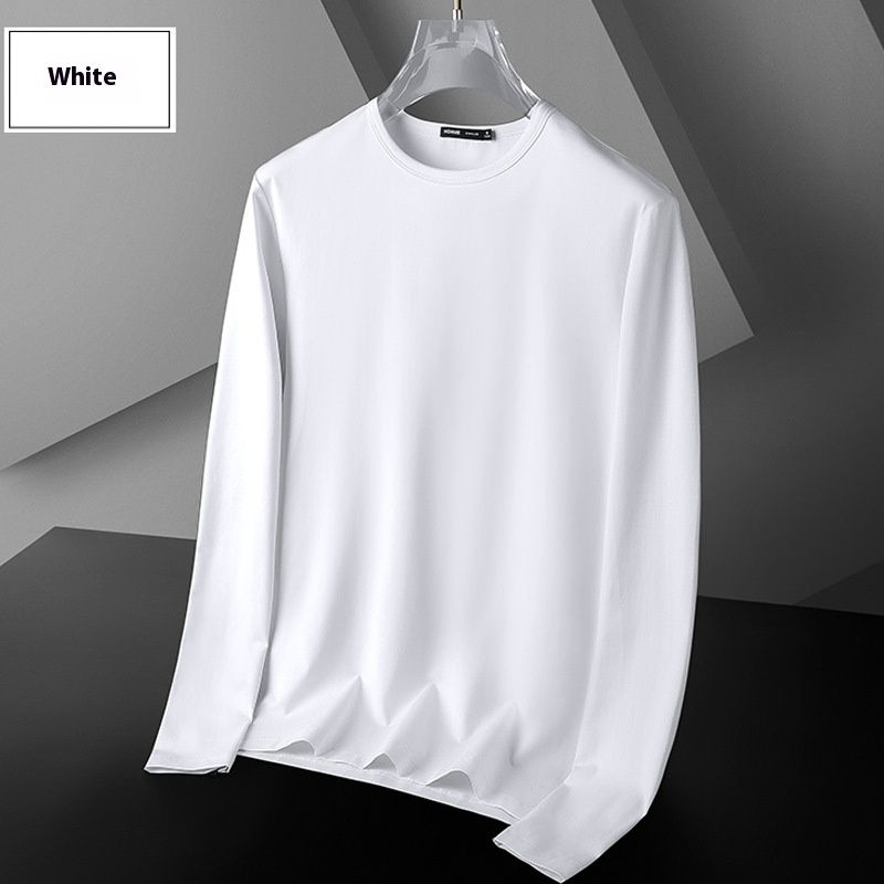2024 Unisex Long Sleeve T-Shirt, Modal Blend, Slim Fit, Round Neck, Casual Basic Top