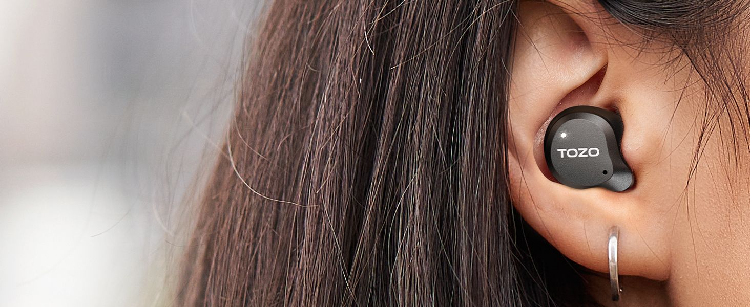 TOZO Hybrid Active Noise Cancelling Wireless Earbuds, 6 Mics ENC Clear Call, IPX8 Waterproof, in Ear Bluetooth 5.3 Headphones Stereo Bass Ear Buds 59H Playtime with LED Display