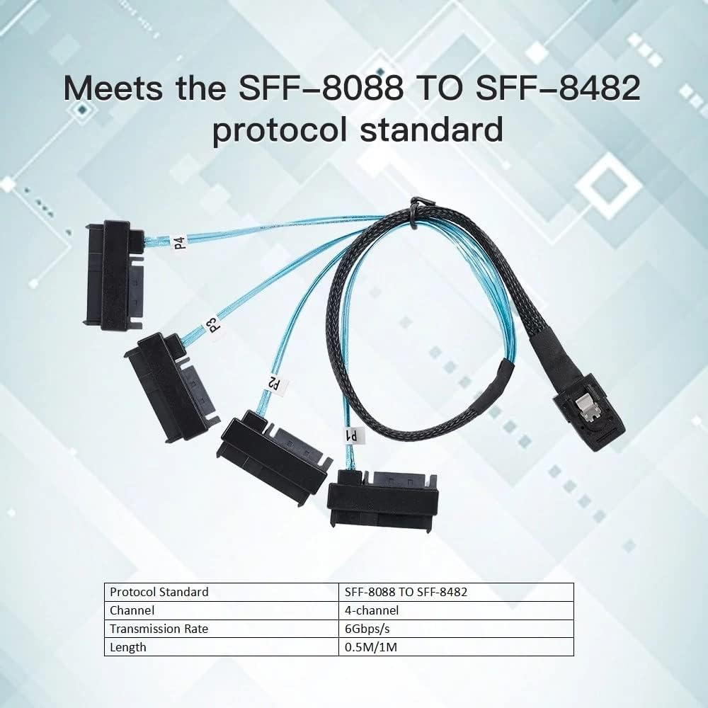 CY SFF-8482 SAS 29Pin to 7+15 22Pin SATA Hard Disk Drive Raid Adapter with SAS Controller Chipset and Power Port