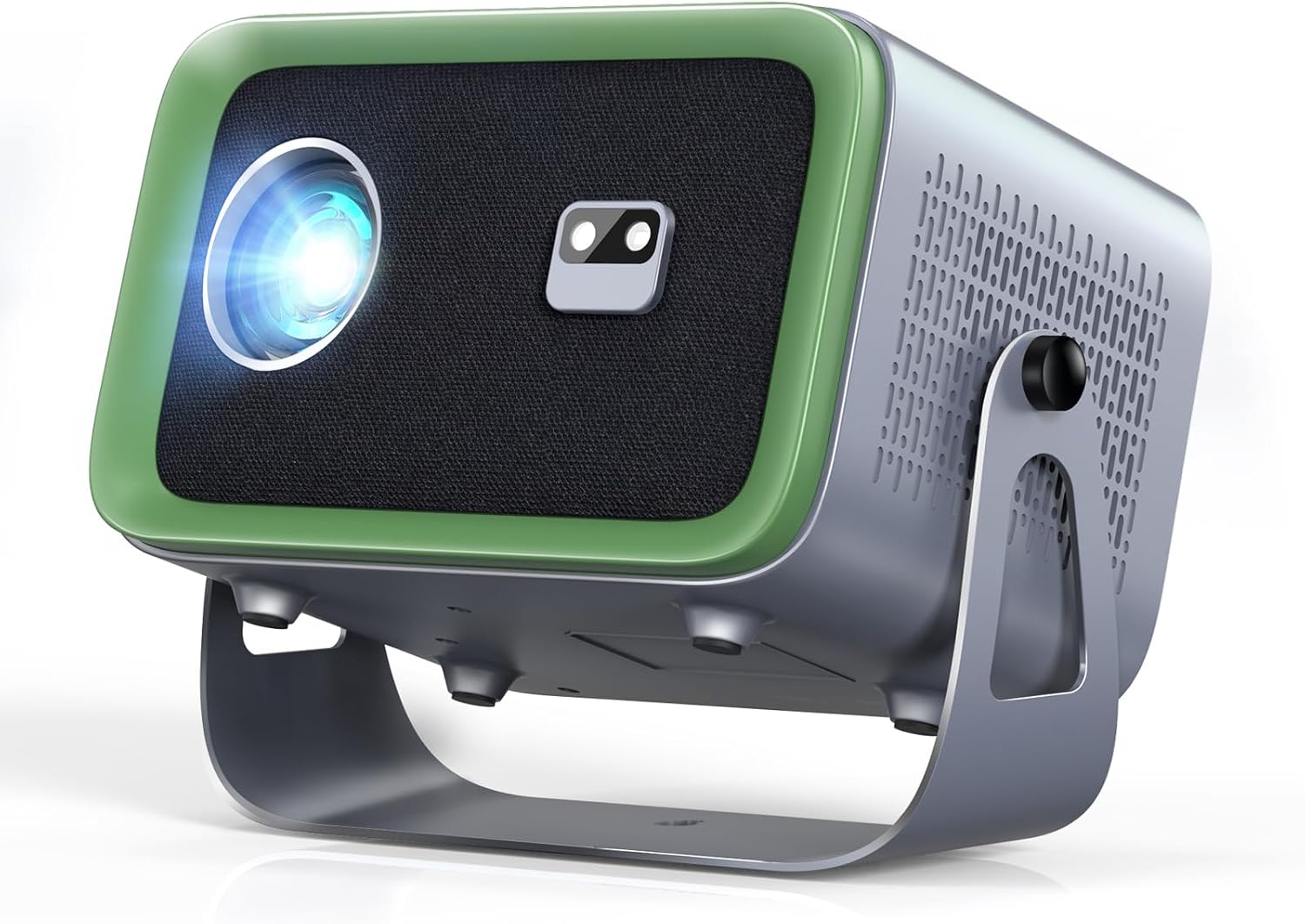 4K Projector with WiFi and Bluetooth, 360° Rotating Movie Projector, Portable Projector with 200 ANSI, Outdoor Projector for Phone/PC/TV Stick/DVD/USB/HDMI