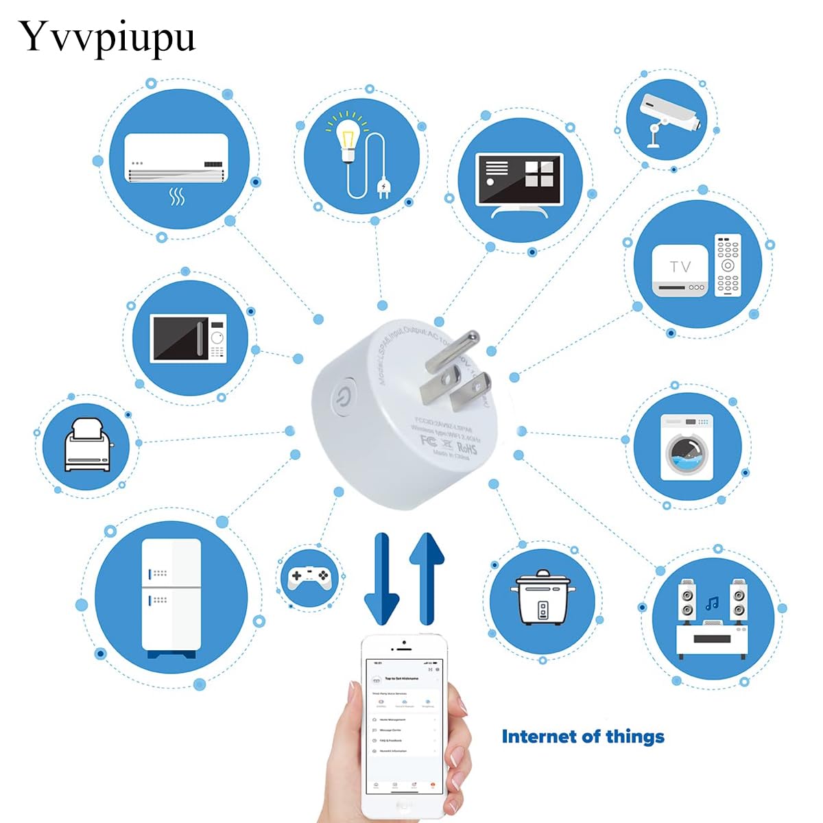 Smart Plug Mini, Wi-Fi Outlets for Smart Home Wi-Fi Plug with Alexa/Google Home/Smart Life, Smart Home hubTimer on/Off Plug, Schedule Built-in app, Mini Wireless Outlet, no hub Required