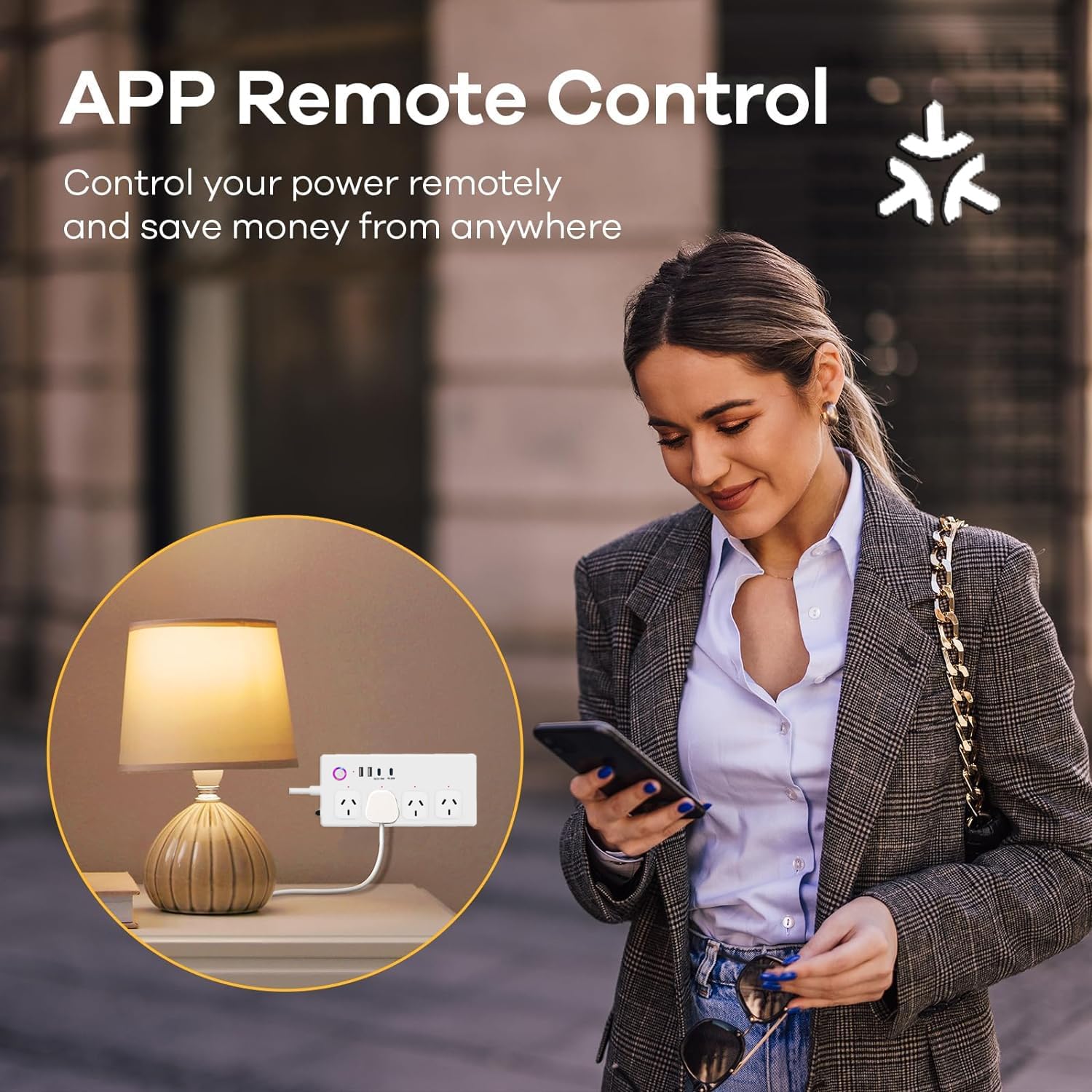 WiFi Smart Power Strip,Surge Protector with 3 USB Ports 1 Type C (PD 20W) & 4 AC Outlets Compatible with Alexa, Google Assistant Voice Control, No Hub Required White