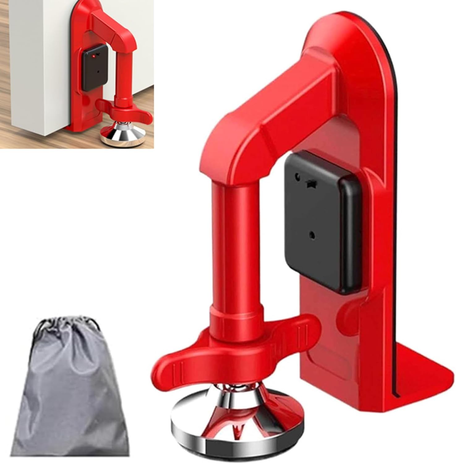 Portable Alarm Door Stopper, New Door Stop Alarm, Portable Travel Anti Theft Door Blocker, Door Stoppers Security, for Hotel Room Apartment Travel Safety