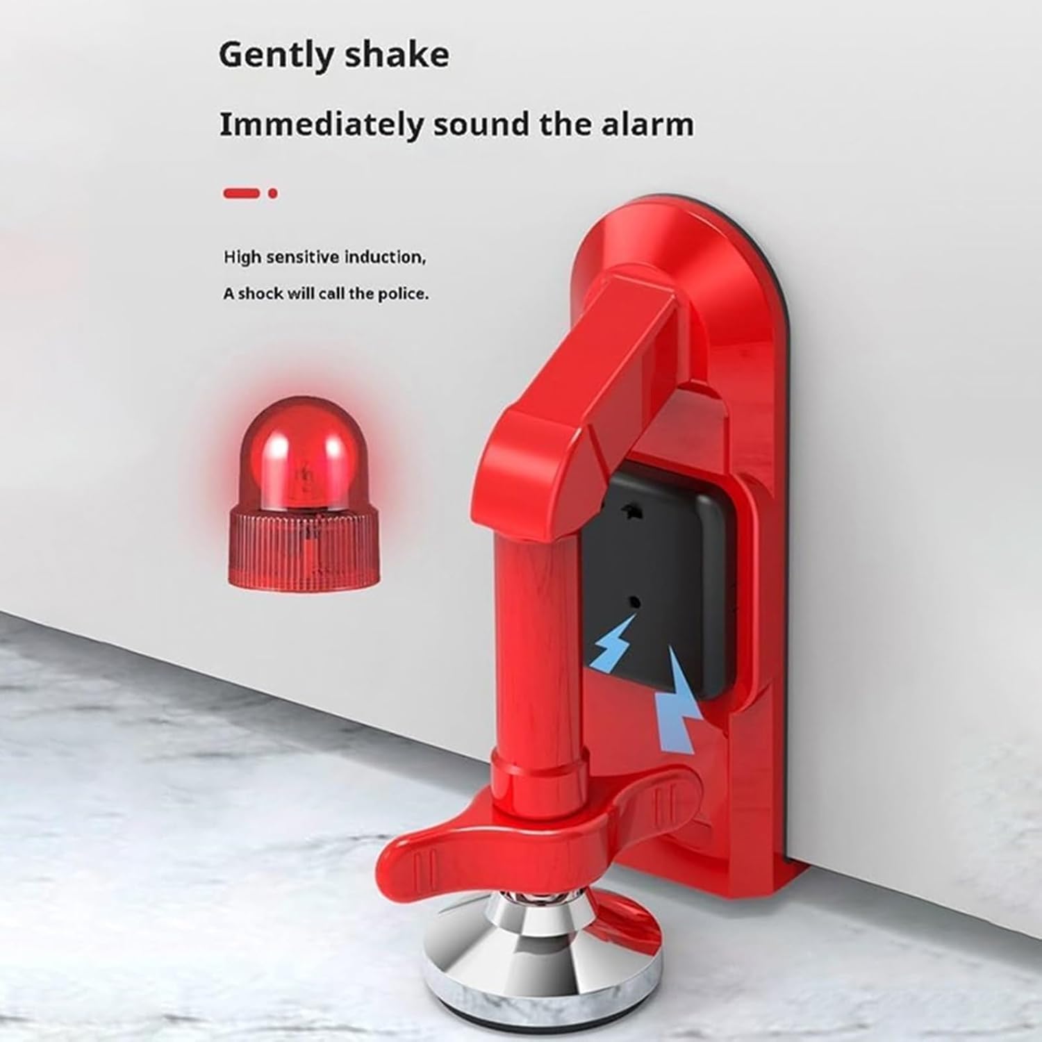 Portable Alarm Door Stopper, New Door Stop Alarm, Portable Travel Anti Theft Door Blocker, Door Stoppers Security, for Hotel Room Apartment Travel Safety