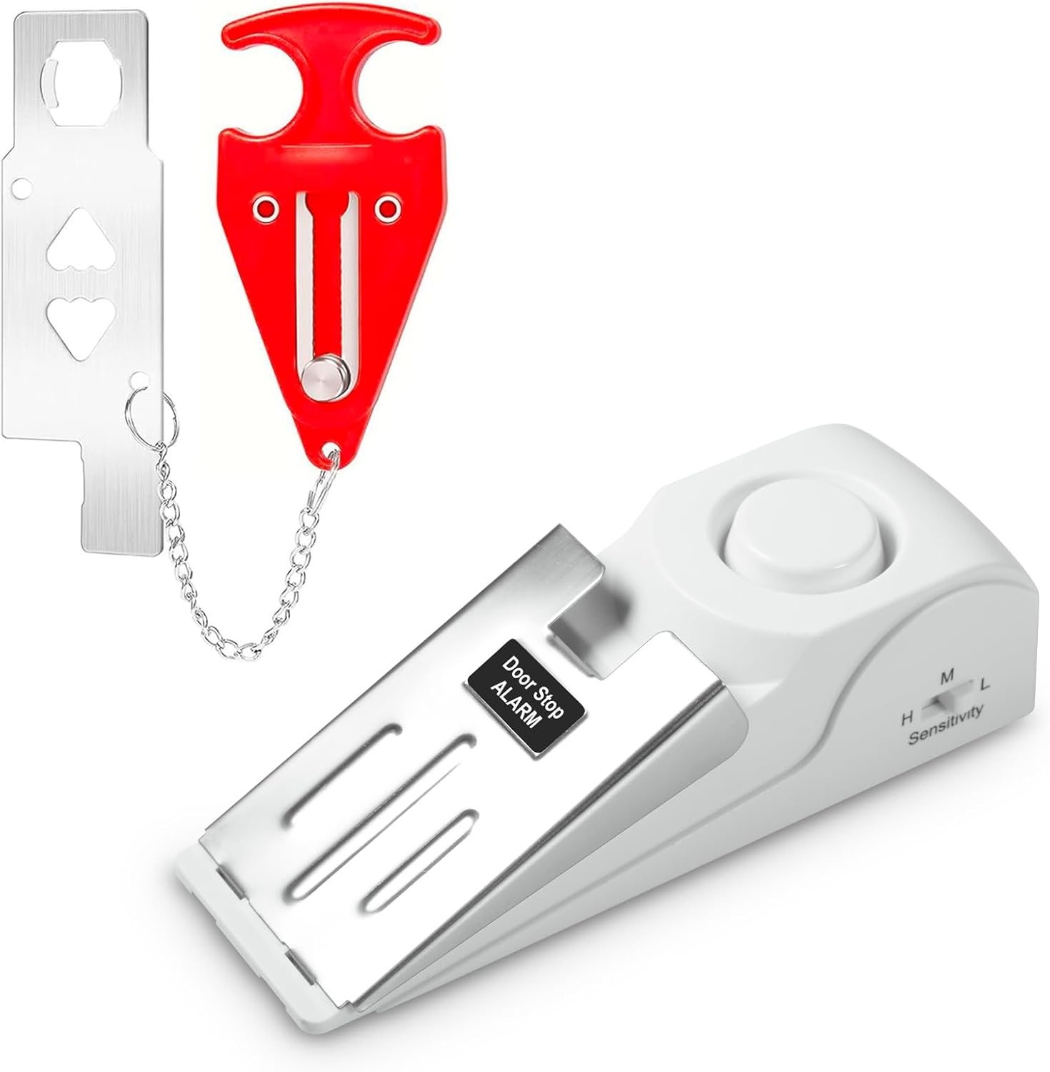 Portable Door Stop Alarm and Traveling Hotel Door Lock, No Installation Required, Provides Double Security for Home, Hotel and Traveling
