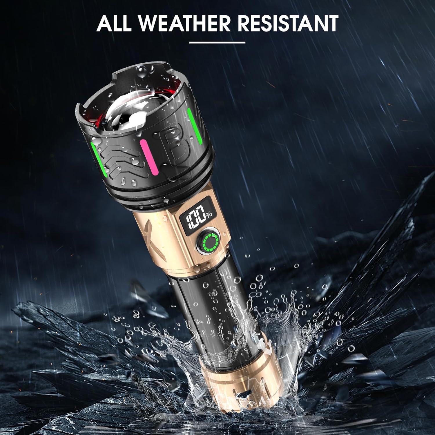 Rechargeable Flashlights High Lumens Led Rechargeable Flashlight Handheld Flashlights 5800,000 Lumens 5 Modes, Waterproof Powerful Tactical Flashlight for Emergencies Camping Gift