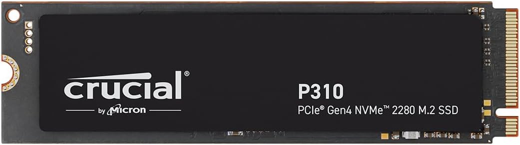 Crucial P310 1TB 2280 PCIe Gen4 3D NAND NVMe M.2 SSD – Up to 7,100 MB/s – Shift up to Gen4, with Acronis Offer, Internal Solid State Drive (PC) – CT1000P310SSD801