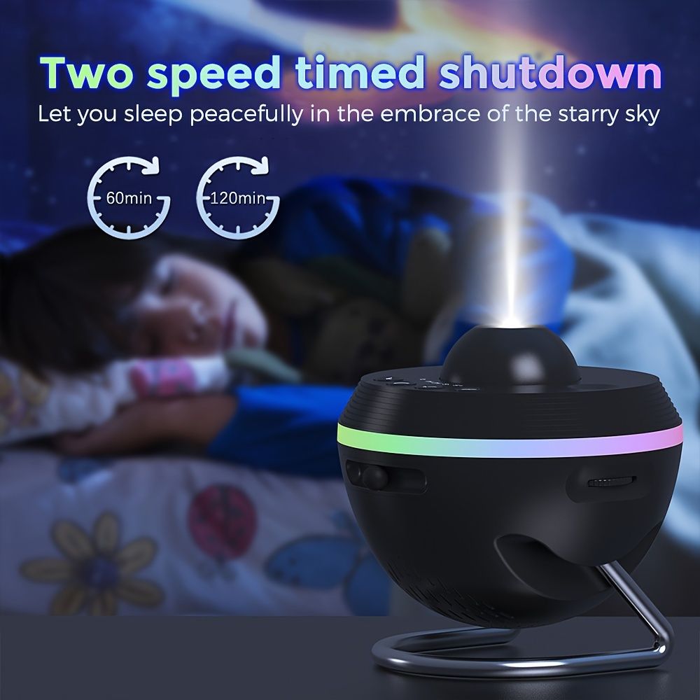 NEXILLUMI Galaxy Projector, 13-in-1 HD Planetarium Star Projector, Modern Polished Plastic Space Theme, Adjustable Lighting with Meteor & RGB Effects, USB Powered, with Timer, for Various Room Types