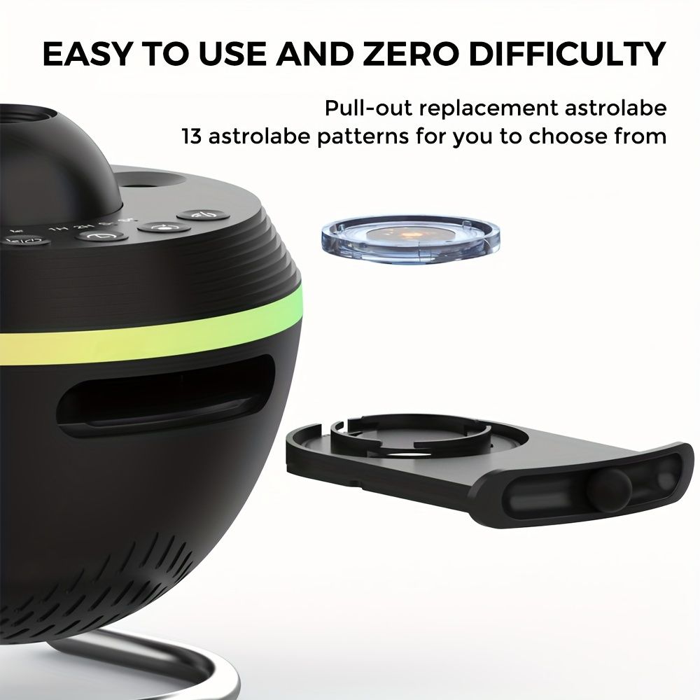 NEXILLUMI Galaxy Projector, 13-in-1 HD Planetarium Star Projector, Modern Polished Plastic Space Theme, Adjustable Lighting with Meteor & RGB Effects, USB Powered, with Timer, for Various Room Types