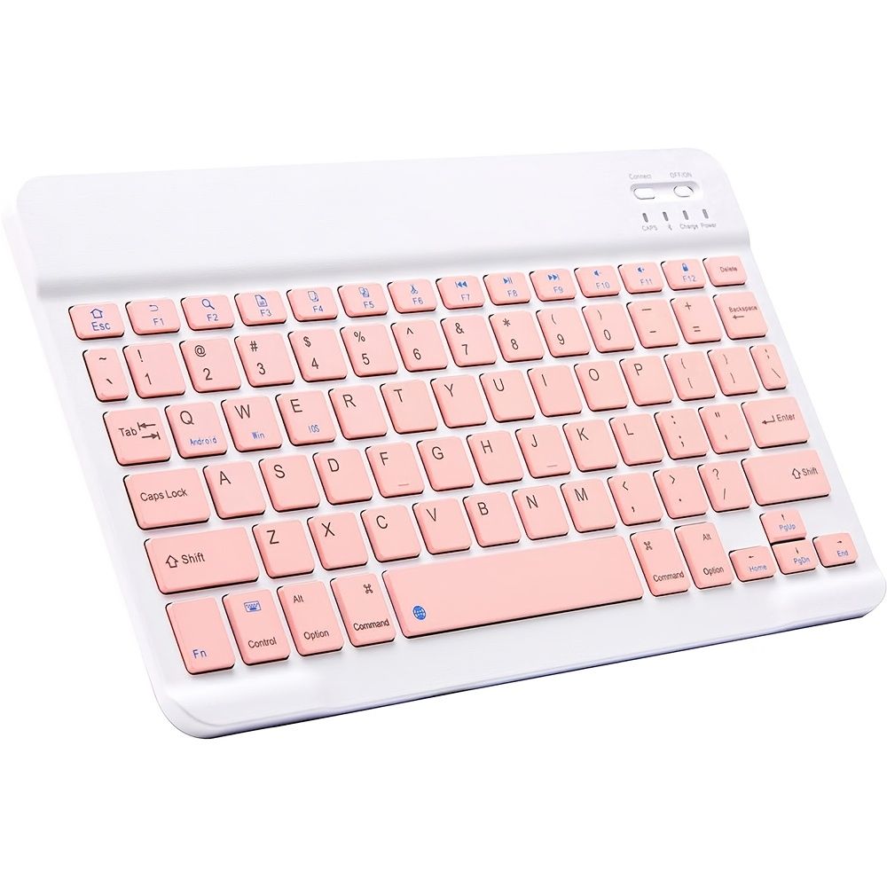 Ultra-Slim Rechargeable Wireless Keyboard Portable Compact Wireless Keyboard for Android Windows Tablet Smartphone Cell Phone iOS iPhone iPad