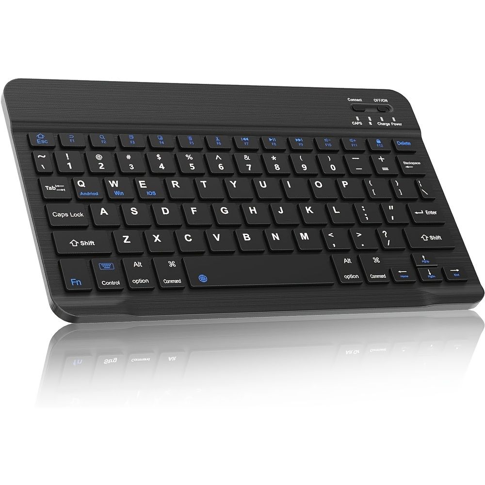 Ultra-Slim Rechargeable Wireless Keyboard Portable Compact Wireless Keyboard for Android Windows Tablet Smartphone Cell Phone iOS iPhone iPad