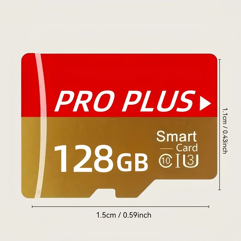 Micro TF PRO PLUS Card Set - U3 Class 10 High Speed Flash Memory Card, Real Capacity, Sizes 128GB - Secure File Storage Solution