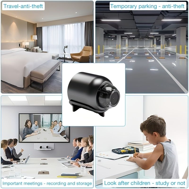 1 Mini Micro Camera, 480P Pixel, Wifi Connection, Hidden Camera with Stand, Can Be Controlled by Mobile Phone APP to Watch Surveillance, Suitable for Indoor Use in Living Room, Room, Office, Car