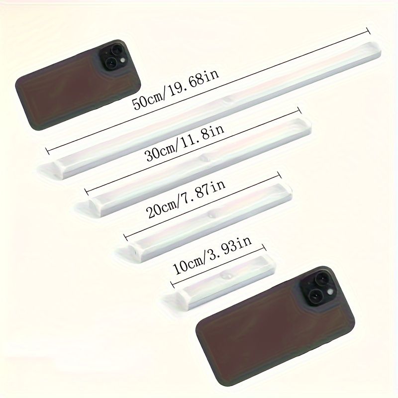 10cm Wireless LED Under Cabinet Light with Motion Sensor, Ultra-Thin Magnetic Strip, USB Rechargeable, PVC Lamp Body, Indoor LED Lighting for Kitchen, Stairs, Hallway, Wardrobes