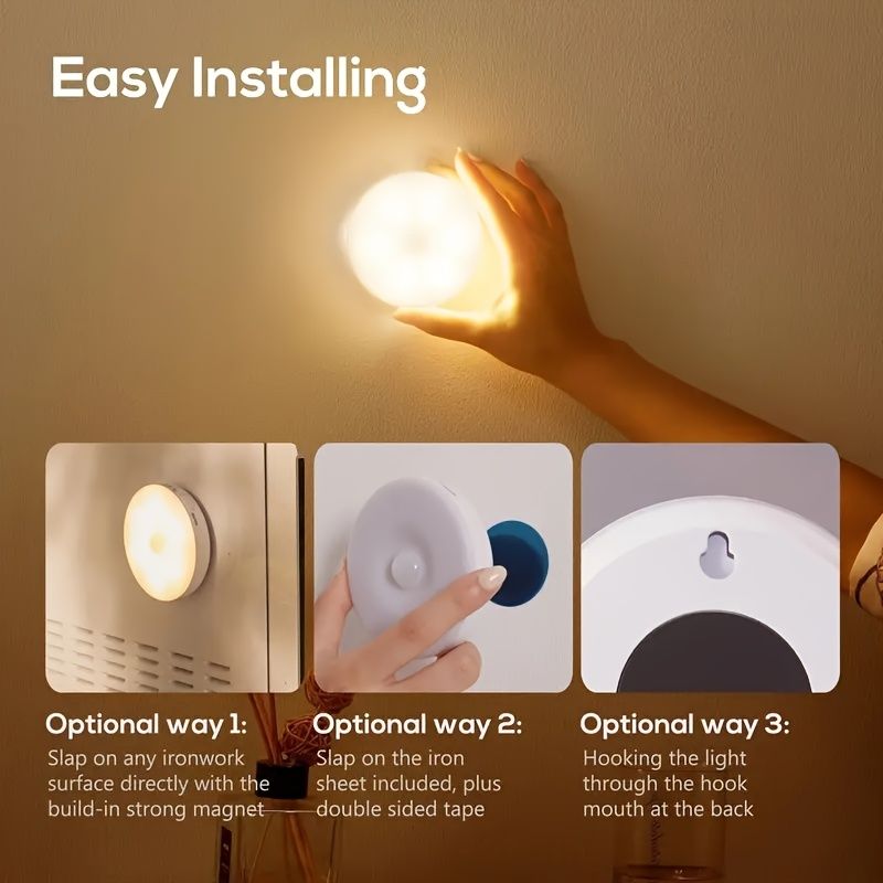 Smart Body Sensor LED Night Light - Dynamic Sensor Wardrobe Light for Hallway, Closet, Bedroom, Bedside - Stair Light Can Be Posted Anywhere