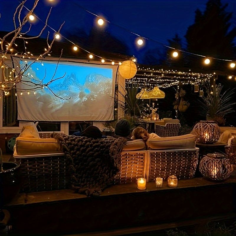 30+2 LED String Lights, 24V low voltage pulg in power supply Globe Lights String Terrace Lamp with Edison Bulbs, Hanging Bistro Light for Outside Balcony Party Wedding Market Cafe, Decorative lights