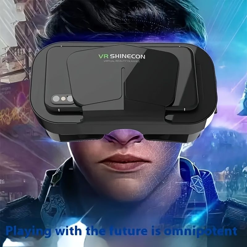 1pc 3D VR Virtual Reality Glasses with Blue Light Protection for Android & iOS Phones, Compatible with 11.94-15.24 cm Screens, 3D Gaming & Movie Accessory, Includes Lens Only (No Handle or Battery)