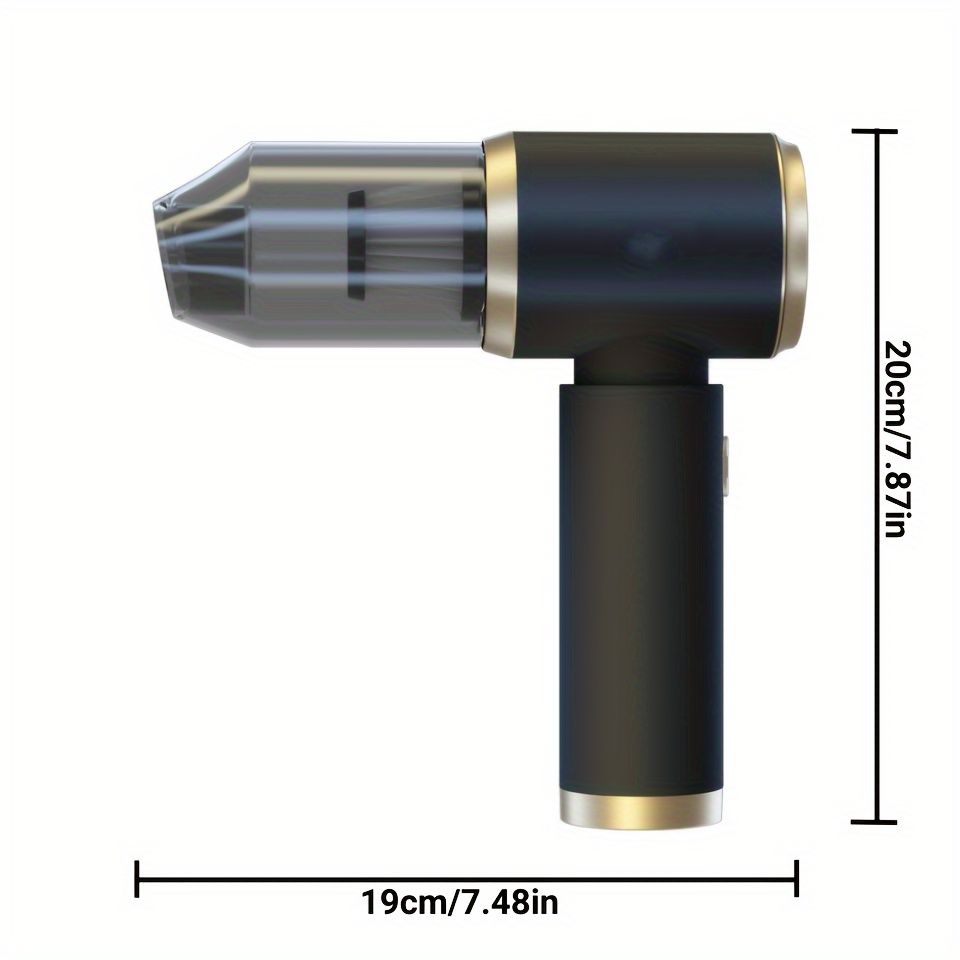 Handheld cordless vacuum cleaner with integrated blower, compact car vacuum for small computers, 6000Pa suction power. Suitable for home use, office cleaning, pet hair removal, and travel.
