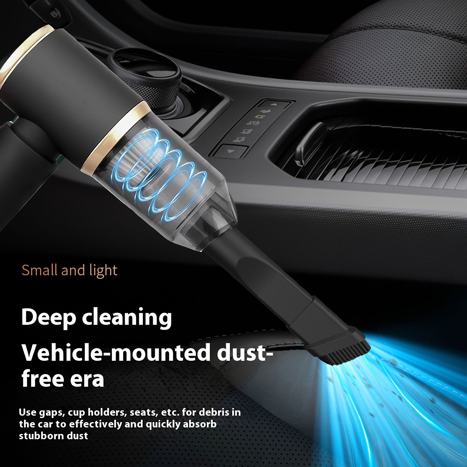 Handheld cordless vacuum cleaner with integrated blower, compact car vacuum for small computers, 6000Pa suction power. Suitable for home use, office cleaning, pet hair removal, and travel.