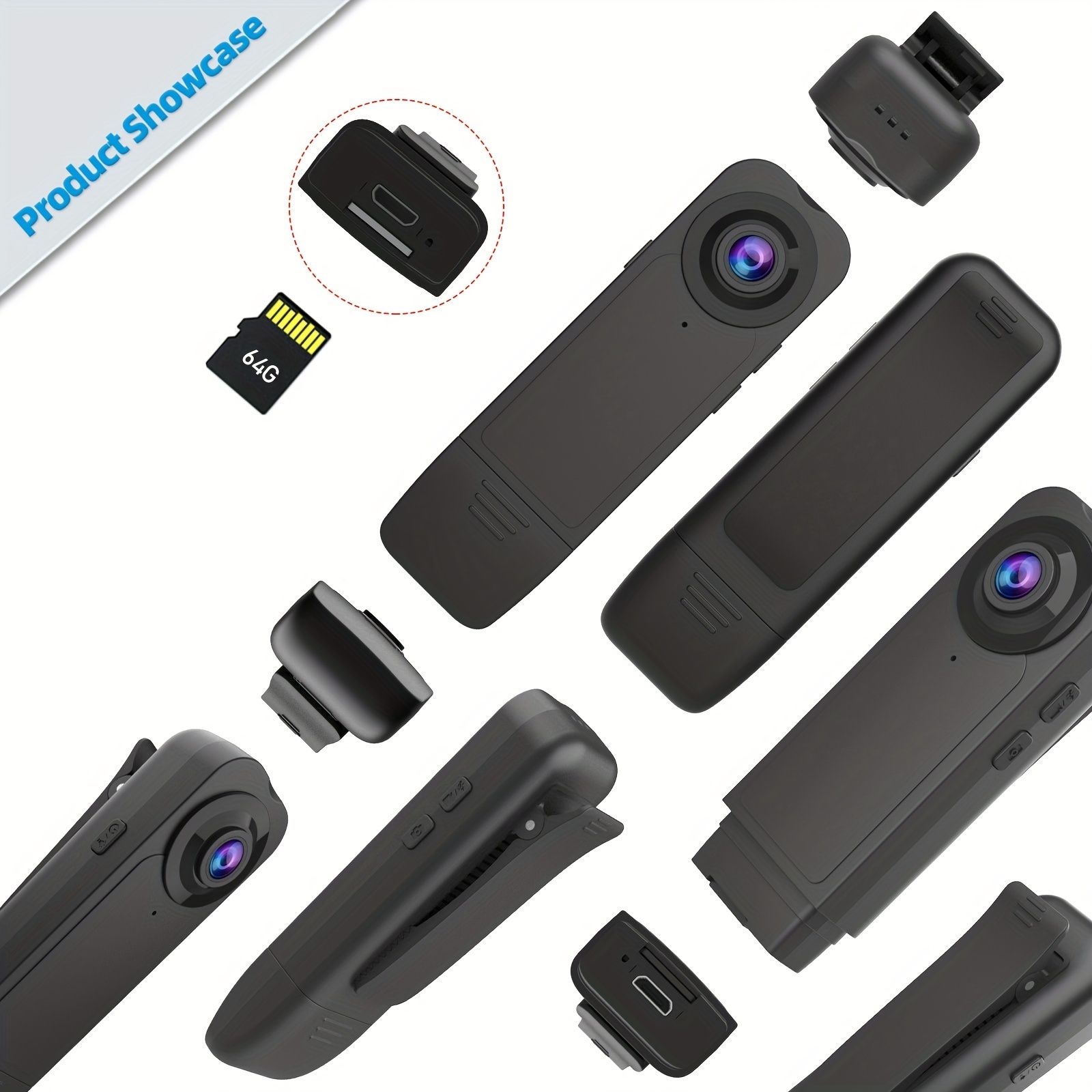 1080P Full HD camcorder, motion detection with night vision, wearable camcorder, outdoor camcorder for daily recording, cycling, delivery/service work