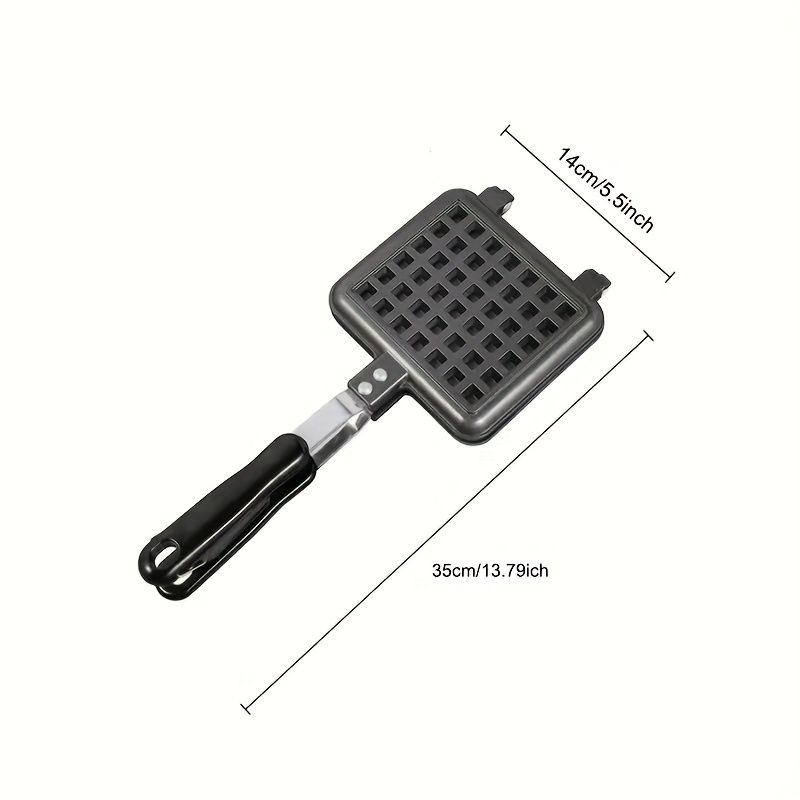 1pc Nonstick Waffle Maker Pan, Stove Top Waffle Skillet For Belgian Waffles Sandwich Toaster, Breakfast, Sandwich Maker Cookware, Kitchenware, Kitchen Accessories