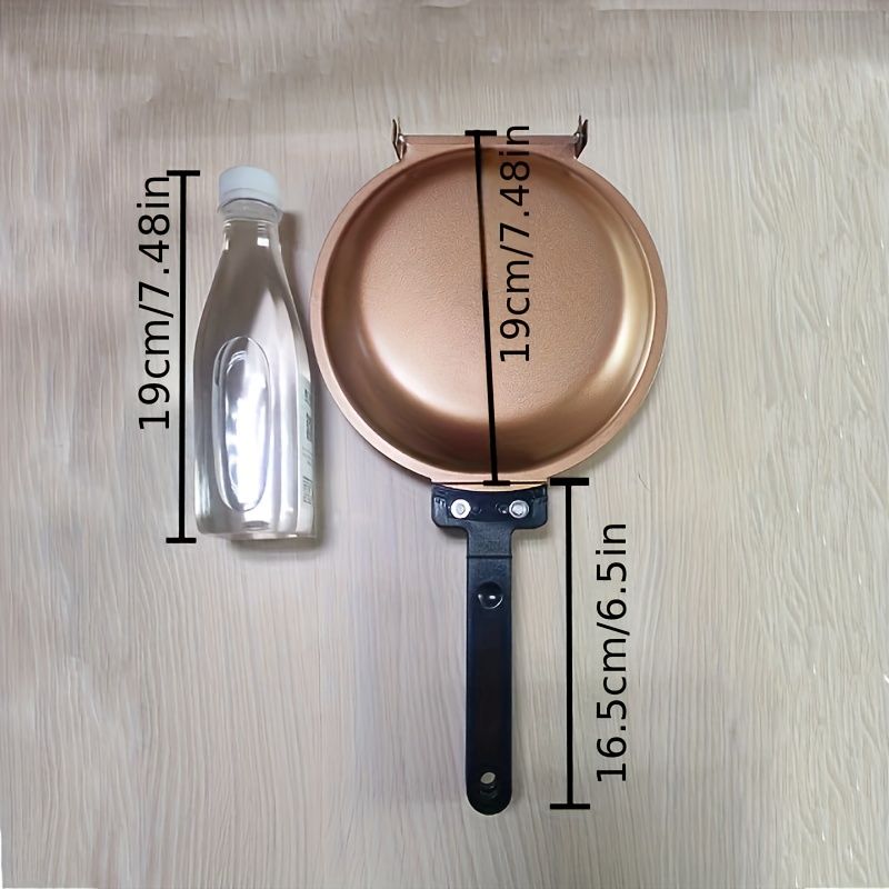 Double-Sided Pancake Pan - Non-Stick Copper Titanium Coating, Flip Pancakes & Eggs with Ease, Even Heat Distribution, Compatible with All Stovetops/ Ovens
