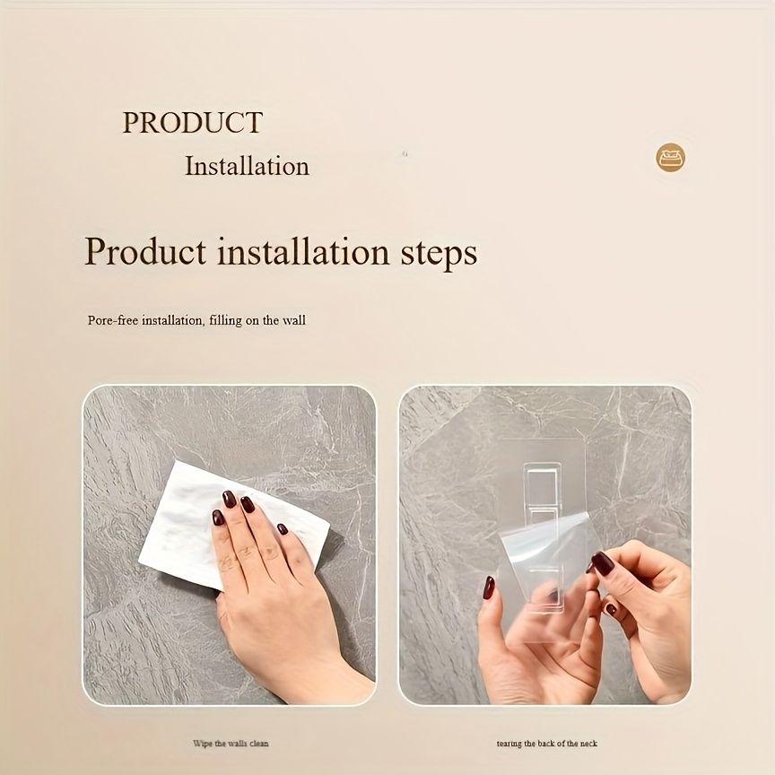 1pc Wall-Mounted Toilet Paper Holder - Double-Layer Waterproof Plastic Tissue Box with No-Drill Installation, Modern Rectangular Design for Bathroom Organization, Toilet Paper Holder for Bathroom