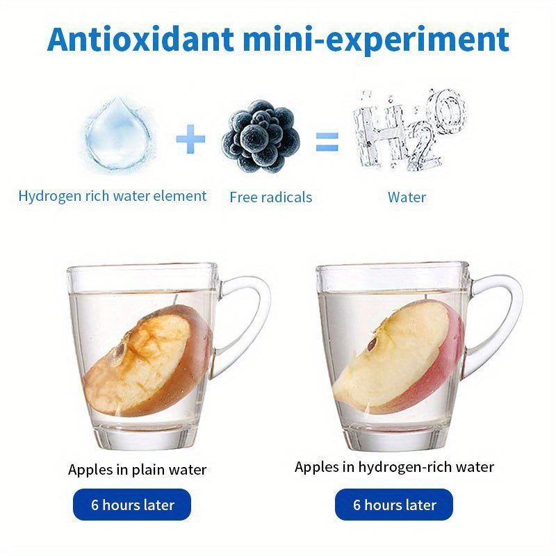 Portable Hydrogen-Rich Water Cup Generator, 420ml Hydrogen Water Bottle, Rechargeable Hydrogen Rich Water Glass Health cup, Hydrogen Generator Water Cup Filter Ionizer Maker, Water Machine Ionizer
