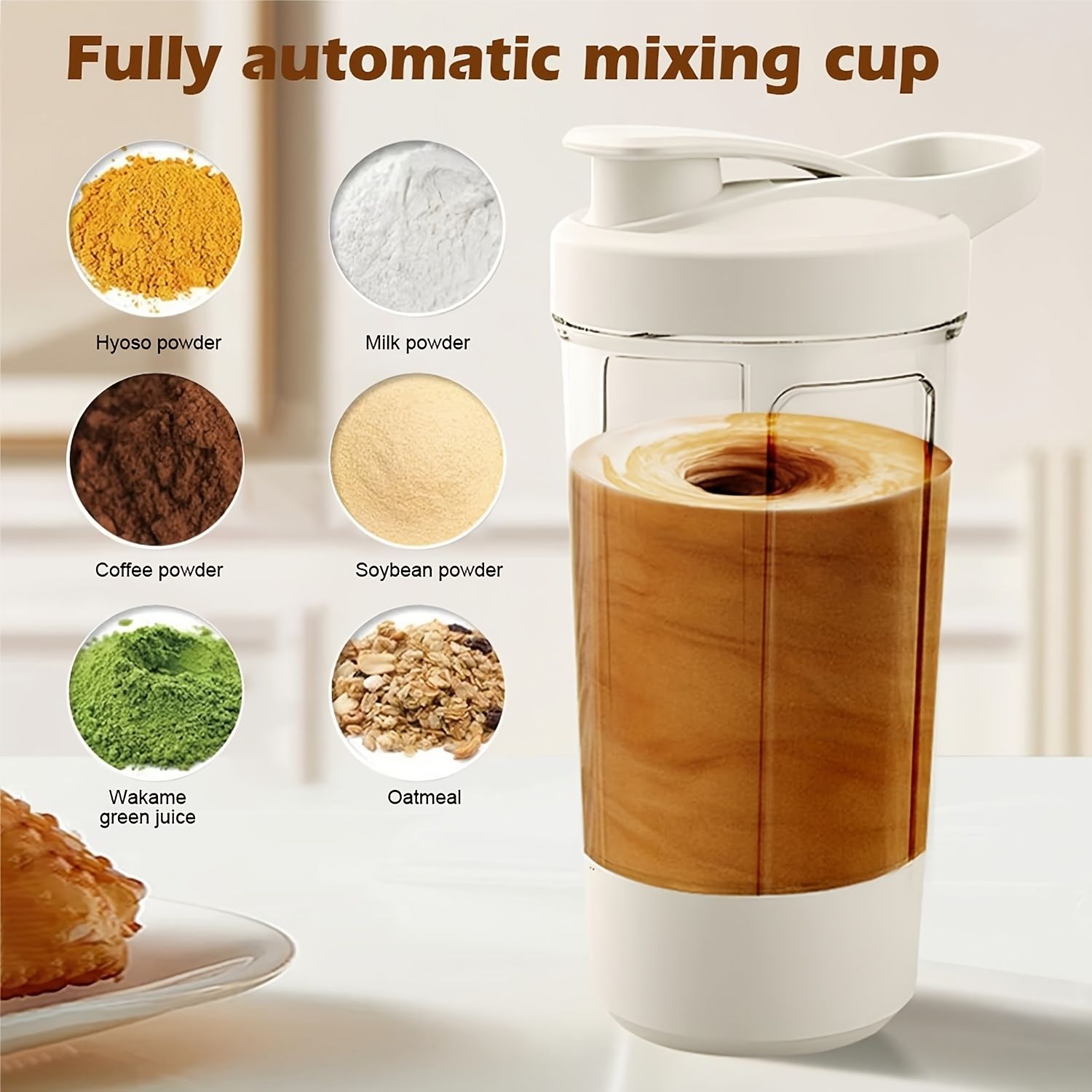 Electric Stirring Cup, The Cup Body Has Its Own Scale, Double Cup Mouths Can Be Switched Freely, Household And Travel Automatic Stirring Cup, Electric Water Cup, Coffee Milk Powder Stirring Cup, Gift