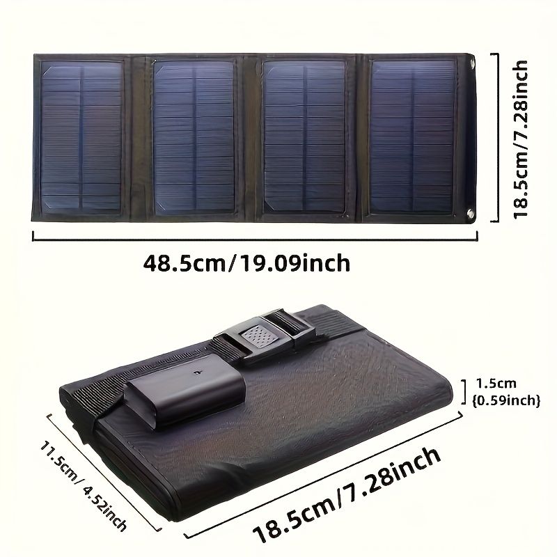 100W USB Solar Panel Kit Foldable Portable Solar Charger for Outdoor Camping Hiking Phone Charger, Suitable for Picnic, Cycling, Fans, Flashlights, etc