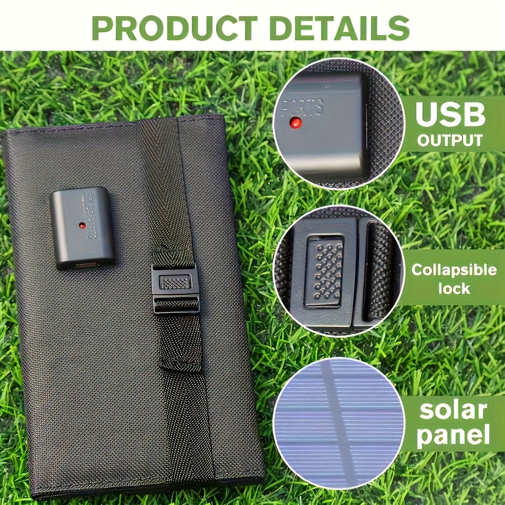 100W USB Solar Panel Kit Foldable Portable Solar Charger for Outdoor Camping Hiking Phone Charger, Suitable for Picnic, Cycling, Fans, Flashlights, etc