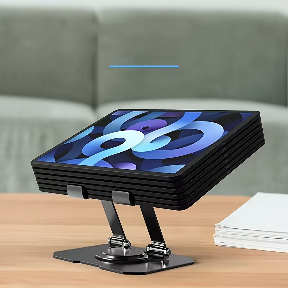Adjustable flat stand, 360° rotating multi-angle desk stand, foldable and portable, compatible with 10.16-38.1 cm devices