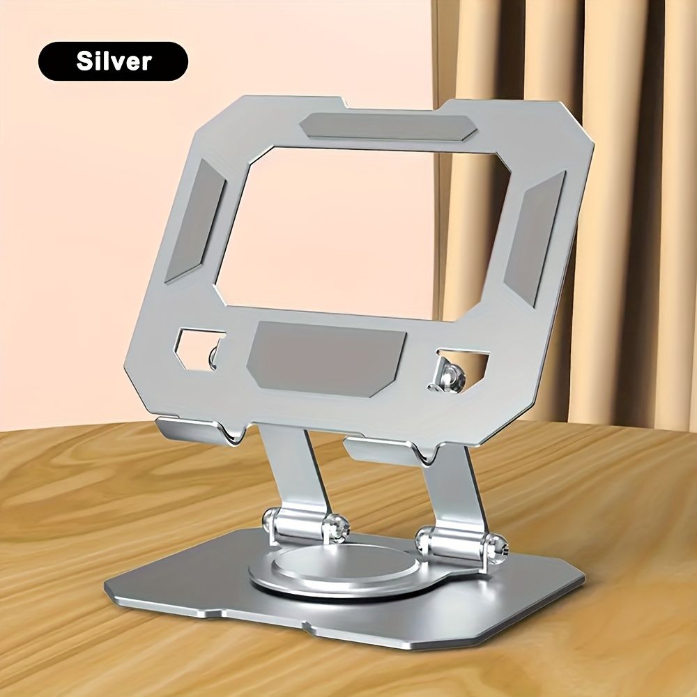 Adjustable flat stand, 360° rotating multi-angle desk stand, foldable and portable, compatible with 10.16-38.1 cm devices
