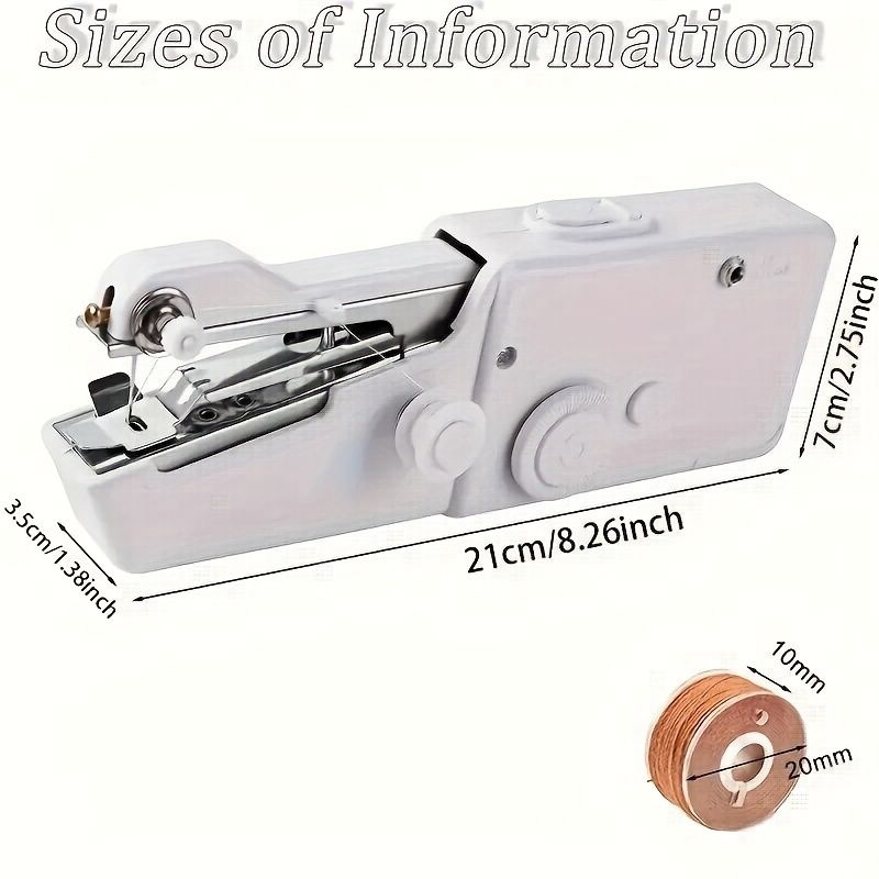 Handheld sewing machine, a mini portable electric sewing machine for quick stitching, suitable for home use, travel, and DIY projects, ideal for beginners