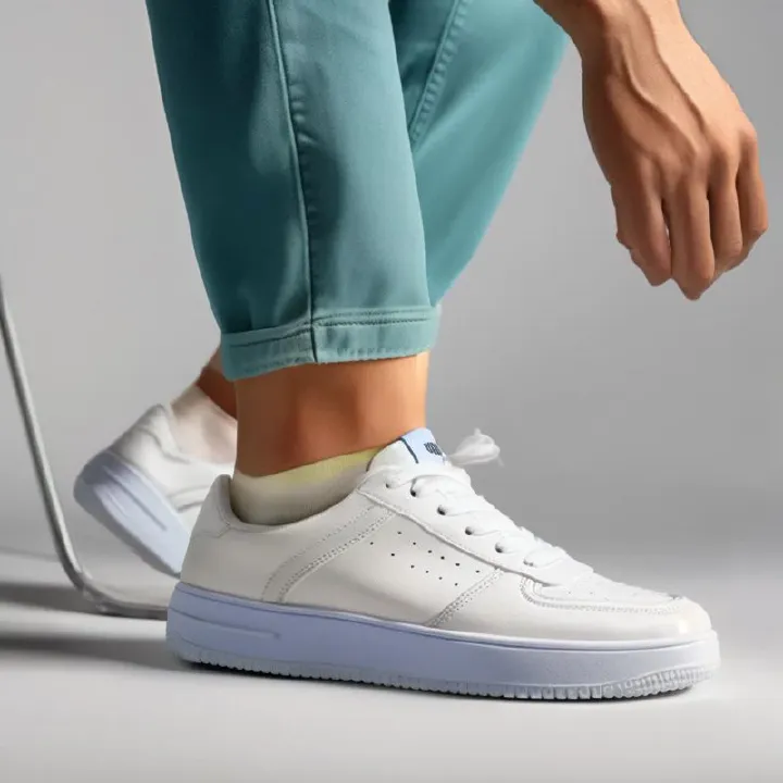 Mufan 2025 new high-quality men's sneakers fashionable and trendy white shoes casual board shoes