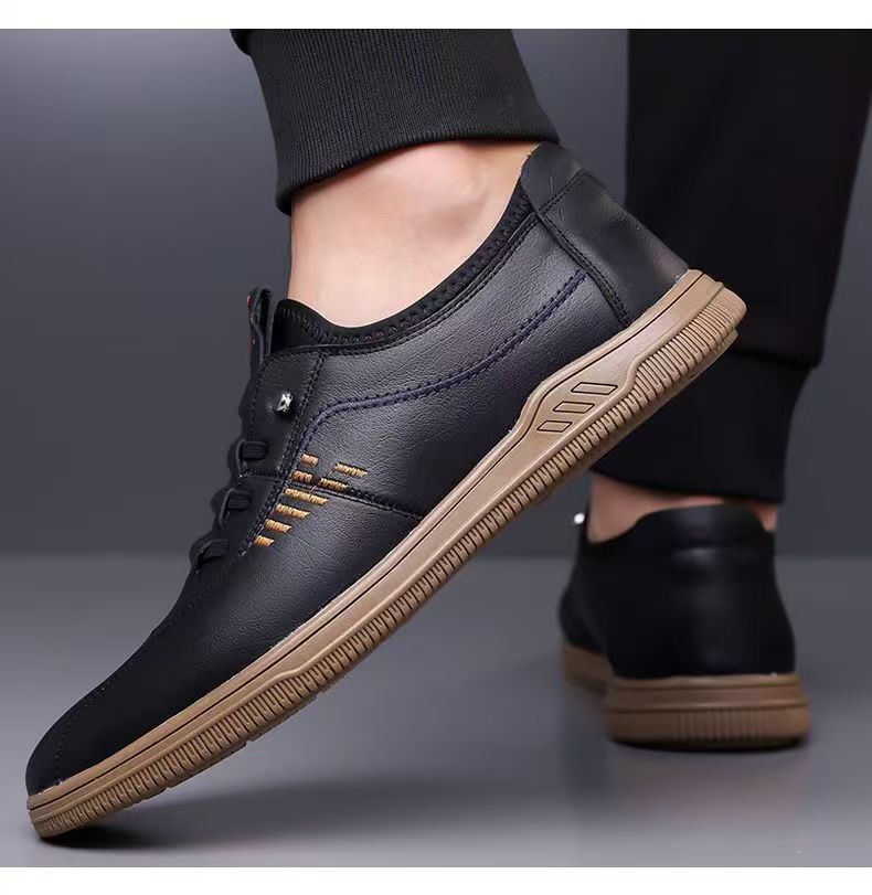 Men's soft soled business leather shoes versatile casual leather shoes fashionable board shoes