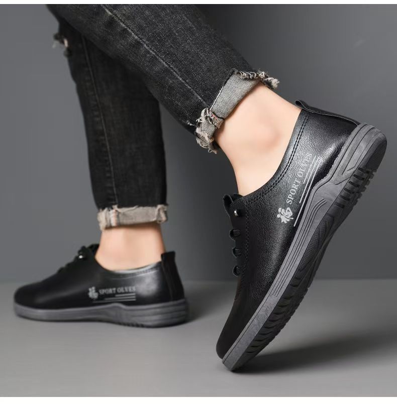 Men's Stylish Versatile Business & Casual Leather Shoes Soft-Soled Non-Slip Breathable Flat Loafers