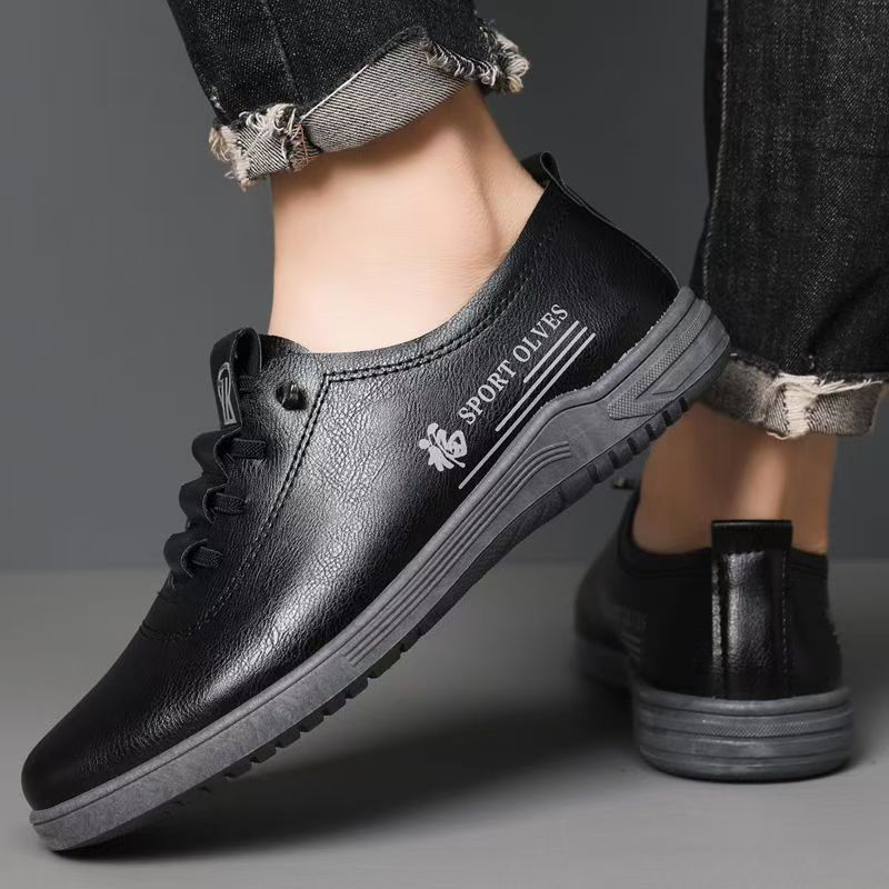 Men's Stylish Versatile Business & Casual Leather Shoes Soft-Soled Non-Slip Breathable Flat Loafers