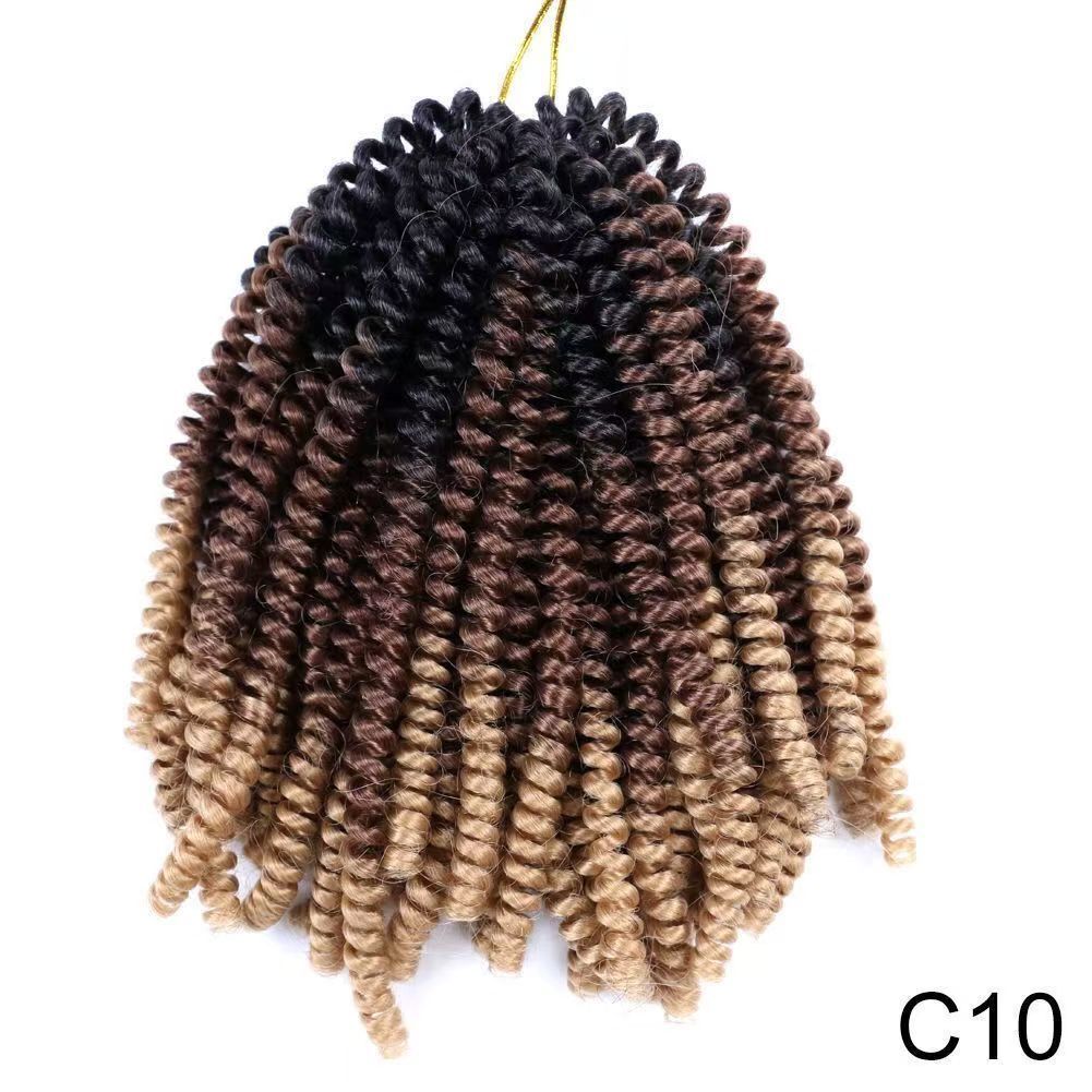 [Hair Bundles-Not a Full Wig] 12-inch|Spring Twist Braiding Hair Extensions Bomb Twist  Wig for Black Women Natural Permeable Odorless Stable Easy to manage Simple Operation for Daily Use