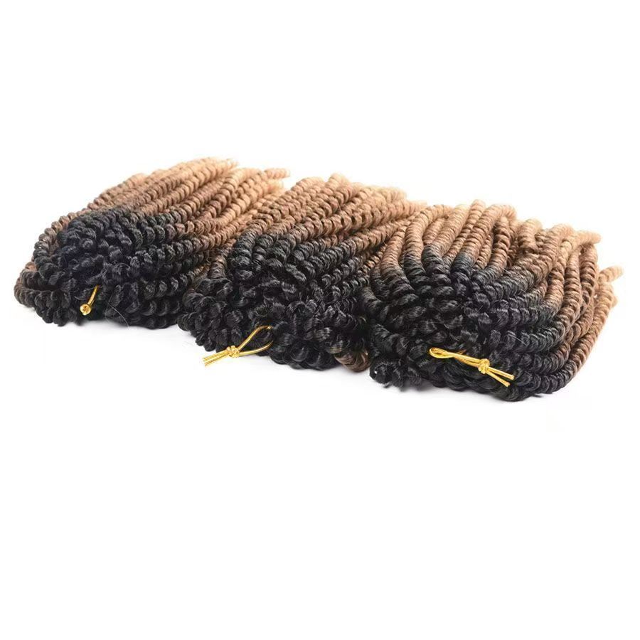 [Hair Bundles-Not a Full Wig] 12-inch|Spring Twist Braiding Hair Extensions Bomb Twist  Wig for Black Women Natural Permeable Odorless Stable Easy to manage Simple Operation for Daily Use
