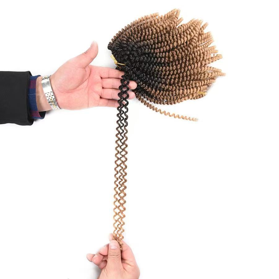[Hair Bundles-Not a Full Wig] 12-inch|Spring Twist Braiding Hair Extensions Bomb Twist  Wig for Black Women Natural Permeable Odorless Stable Easy to manage Simple Operation for Daily Use