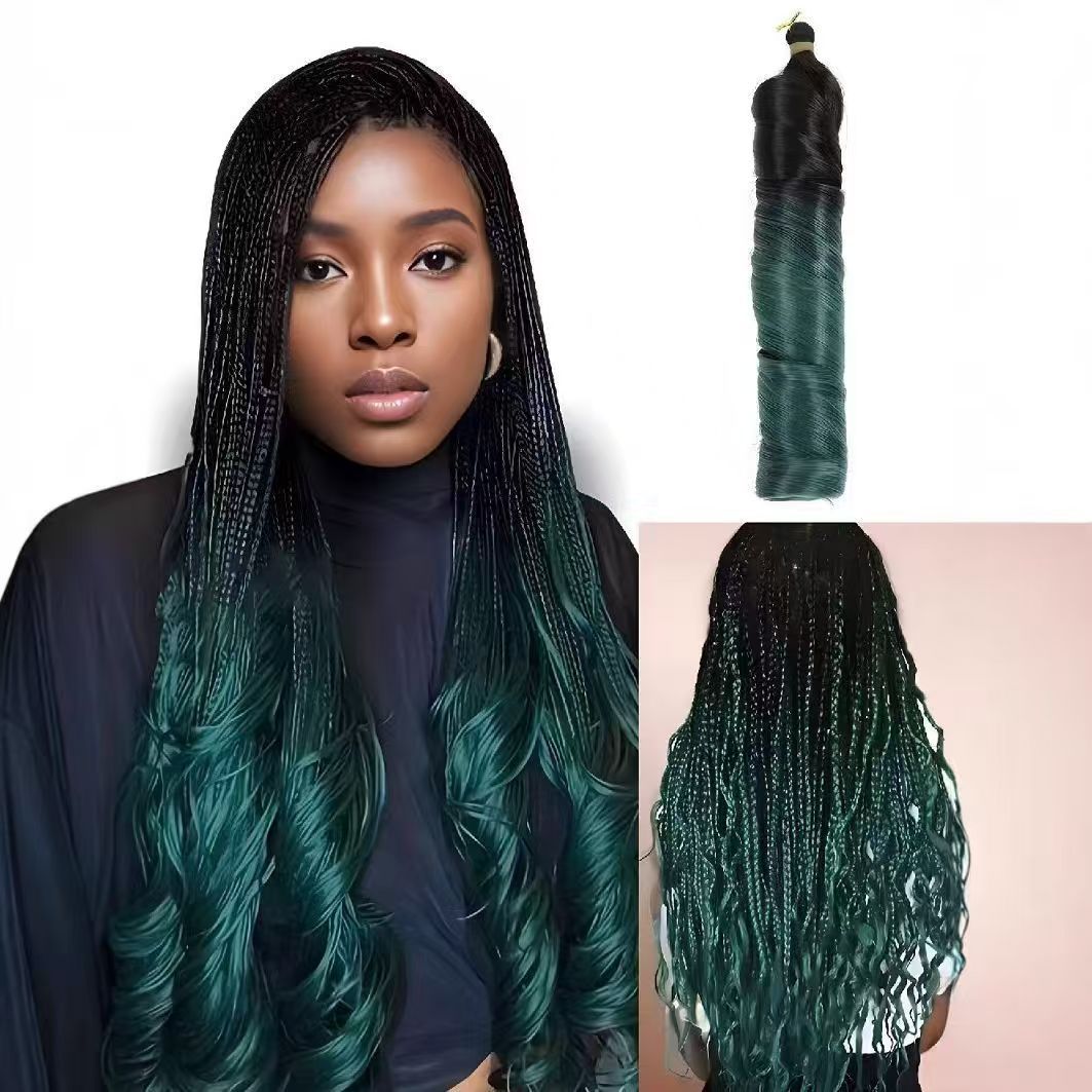 (Hair bundle)Braidable smooth crochet wig for Black Women - Can Create Deep Wave Styles - Natural Permeable Odorless Stable Easy to manage Simple Operation for Daily Use【Gray】